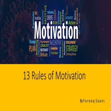 13 Rules of motivation | PPTX