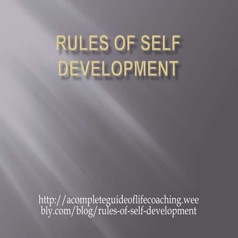 Self development lies | PPTX