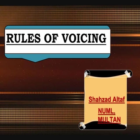 Rules of voicing
