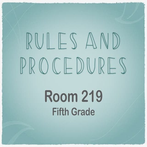 Rules procedures