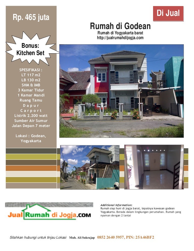 Rumah Dijual DI Yogyakarta Barat - Godean