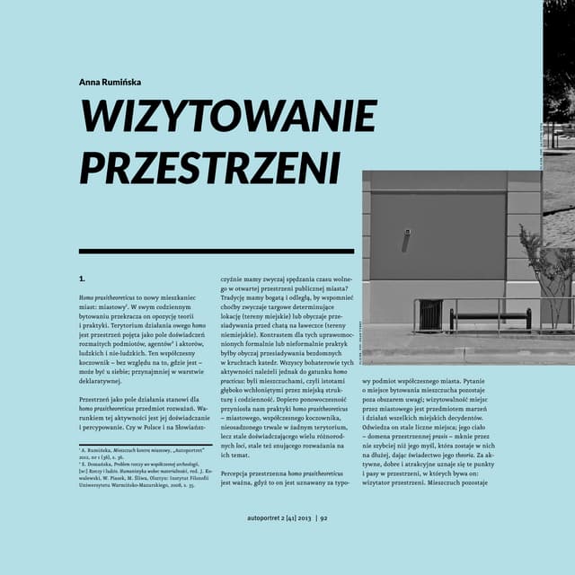 Anna Rumińska, Wizytowanie przestrzeni