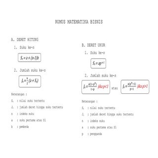 Rumus matematika bisnis