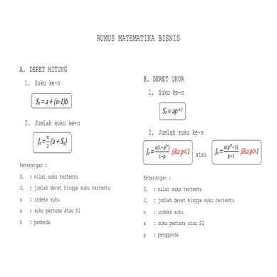 Rumus matematika bisnis | DOCX