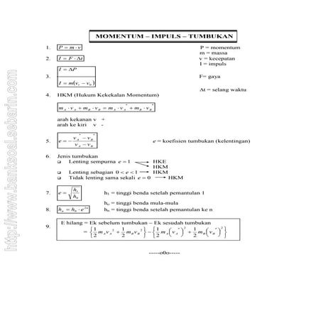 Rumus momentum | PDF