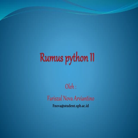 Rumus dasar python