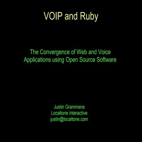 Adhearsion and Telegraph Framework Presentation | PPT