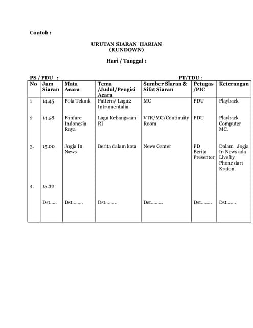 Contoh Propoal TV