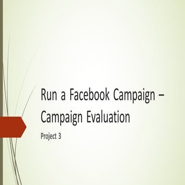 Social Media Marketing Facebook Live Project | PPTX