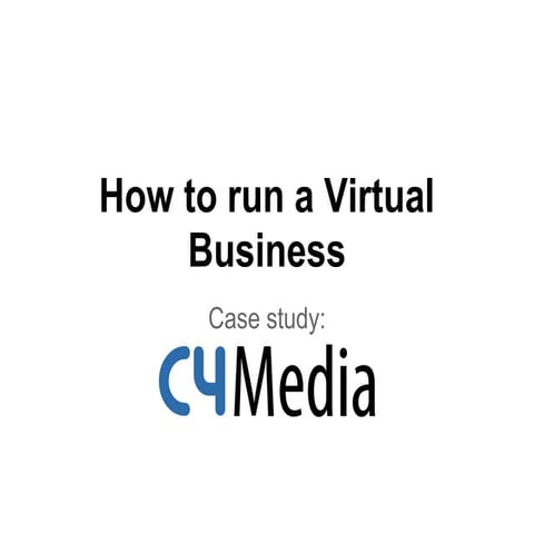 Running a virtual, international company