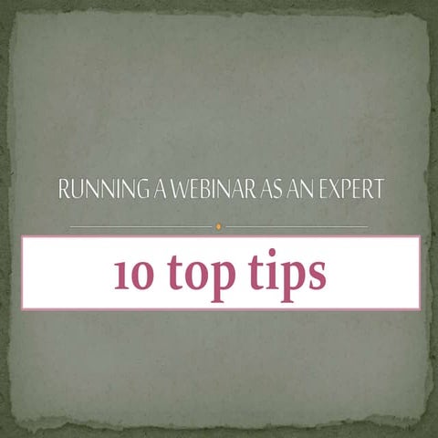 Running a webinar as an expert (audio)