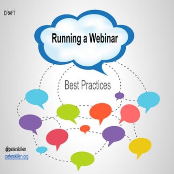 Running a webinar - best practices