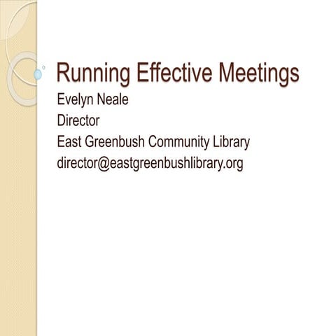 Running effective meetings