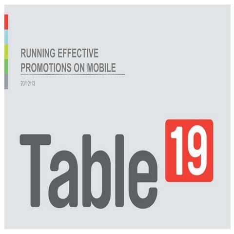 Running effective promotions on mobile
