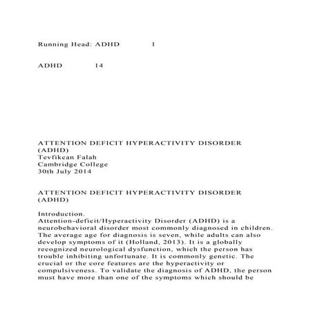 Running Head ADHD1ADHD14ATTENTION.docx