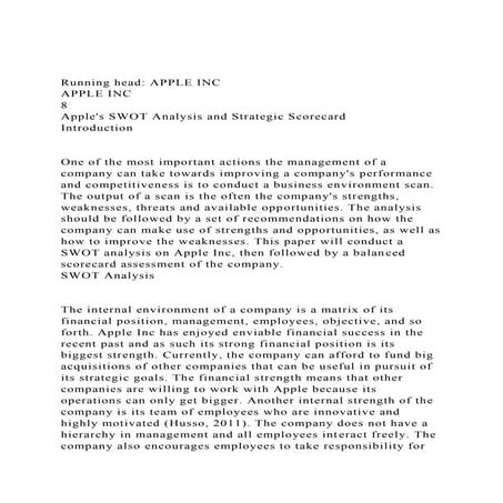 Running head APPLE INCAPPLE INC                              .docx