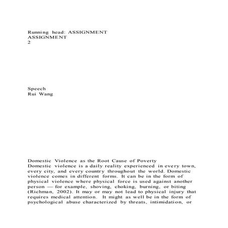 Running head assignmentassignment                              
