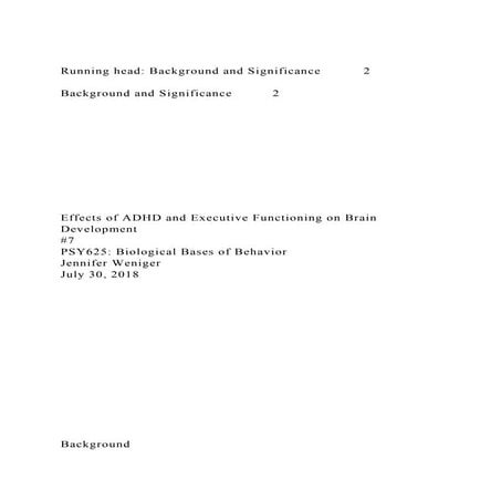 Running head Background and Significance2Background and Sig.docx