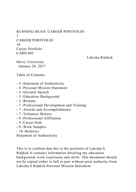 internship resume PDF - Runningheadcareerportfolio 221101050042 86d65513 Thumbnail 