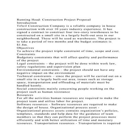 Construction company business plan example | PDF
