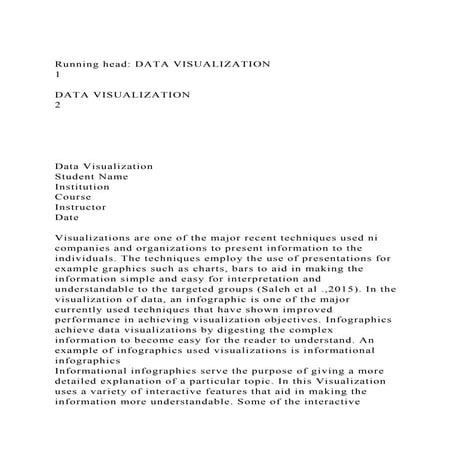 Running head DATA VISUALIZATION                                  .docx