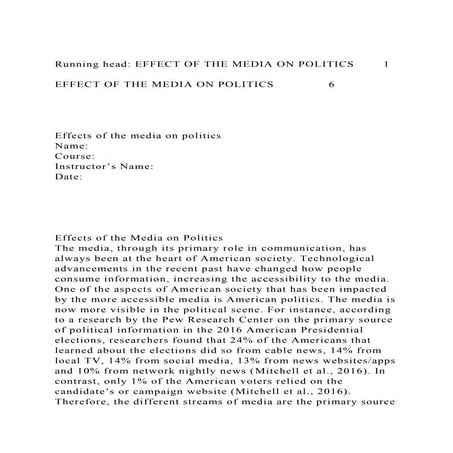 Role of Media in Public Policy Making | PDF
