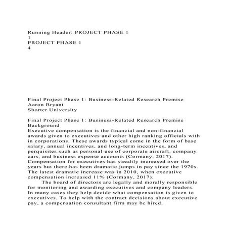 Running Header PROJECT PHASE 1                                   .docx
