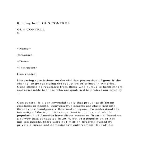 GUN CONTROL PROJECT | PPTX