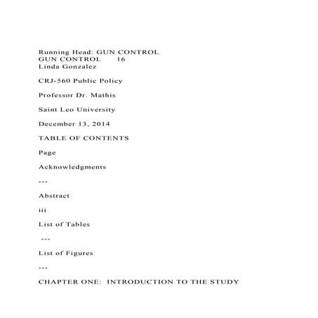 Running Head GUN CONTROLGUN CONTROL 16Linda Gonzalez.docx