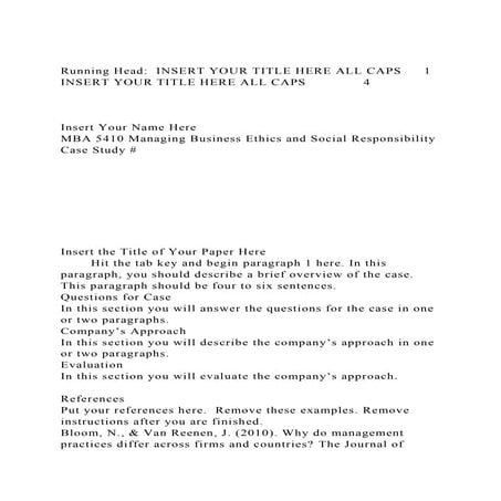 Running Head  INSERT YOUR TITLE HERE ALL CAPS1INSERT YOUR TITL.docx