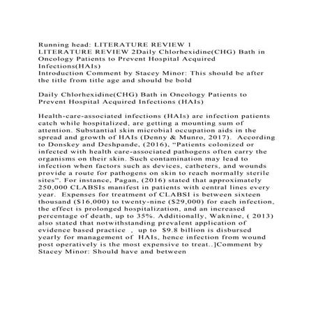 Running head LITERATURE REVIEW 1LITERATURE REVIEW 2Daily Chlo.docx