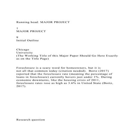 Running head MAJOR PROJECT1MAJOR PROJECT9Initial Ou.docx