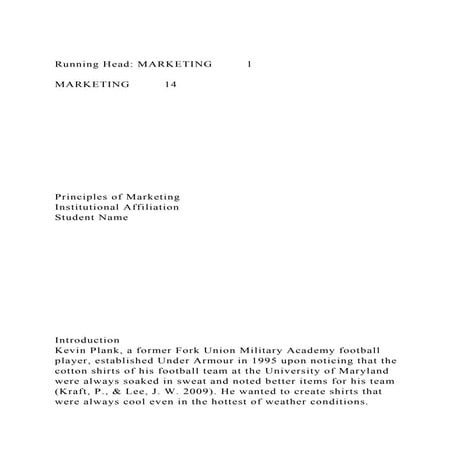 Running Head MARKETING1MARKETING14P.docx