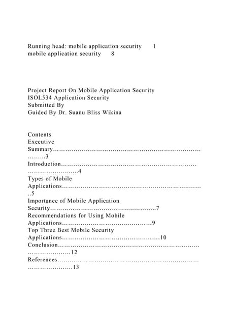 Running head mobile application security1mobile application se.docx
