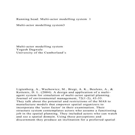 Running head Multi-actor modelling system  1Multi-actor mod.docx