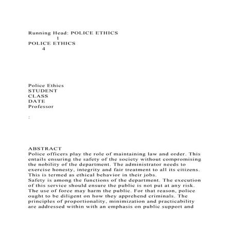 Running Head POLICE ETHICS1POLICE ETHICS4.docx