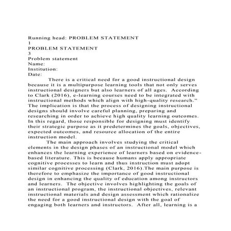 Running head PROBLEM STATEMENT                                 .docx