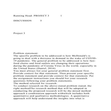 Running Head PROJECT 31DISCUSSION5Project 3.docx