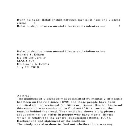 Running head Relationship between mental illness and violent crim.docx