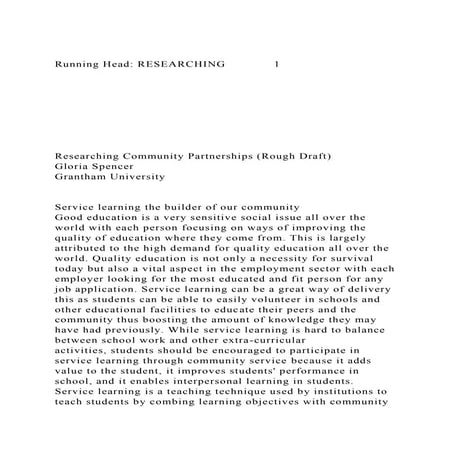 Running Head RESEARCHING1Researching Communit.docx