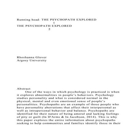 The hare psychopathy checklist | PPTX