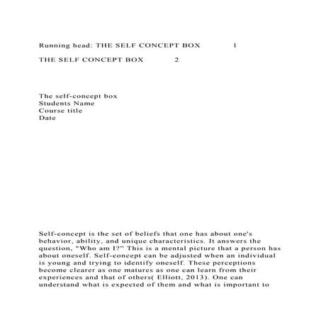 Running head THE SELF CONCEPT BOX1THE SELF CONCEPT BOX2.docx
