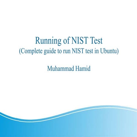 Running of nist test