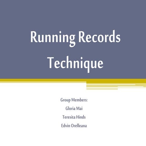 Running records technique