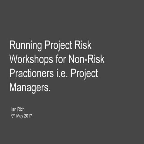 Project risk management workshops | PPT