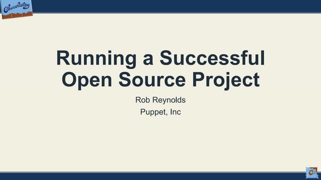 Running a Successful Open Source Project