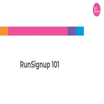 RunSignup 101 September 202