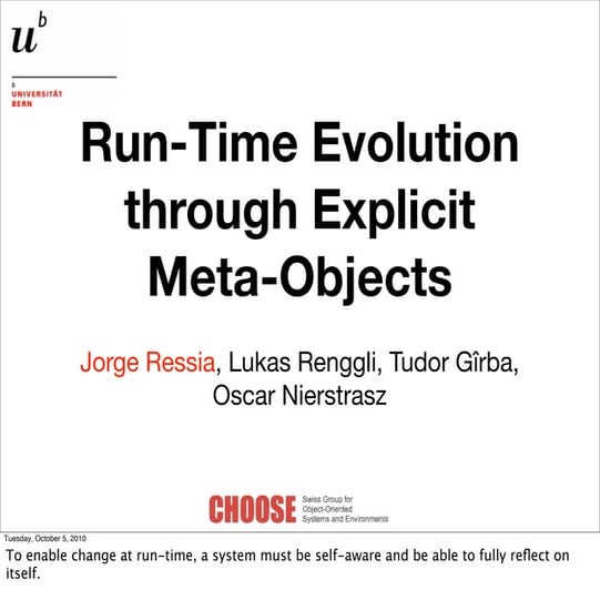 Runtime evolution ppt