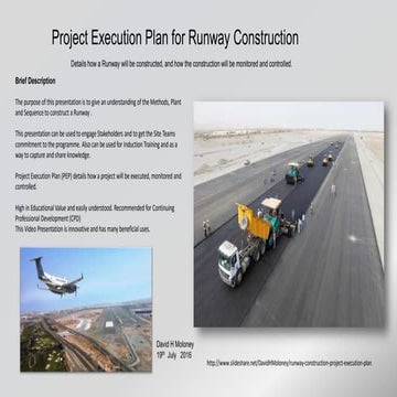 Runway Construction Project Execution Plan