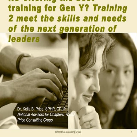 Ru Offering The Best Training For Gen Y Rev05.2009